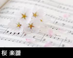 楽譜と桜