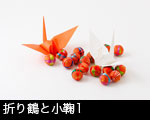 椿の花と猪口 徳利
