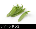 数個のサヤエンドウ