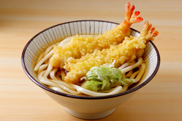 天ぷら（エビ）うどん 画像1 無料写真素材