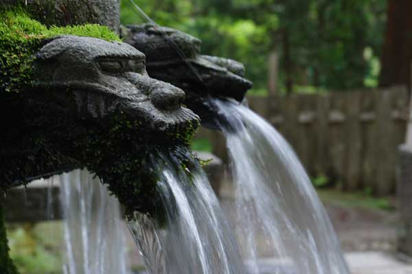 神社 手水場 画像1 フリー写真素材 和の風景