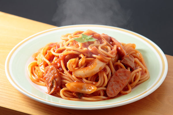 スパゲッティナポリタン立ちのぼる湯気 画像3フリー写真素材