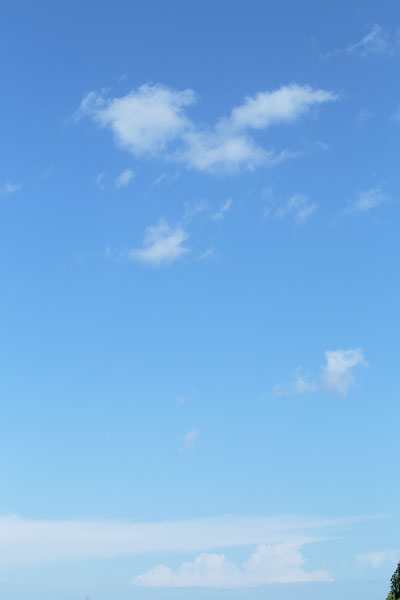 青空と雲 縦 画像 フリー写真素材